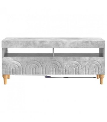 vidaXL LED TV Cabinet Concrete Grey Engineered Wood — V0672275884