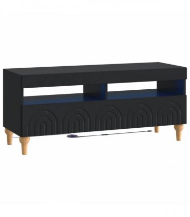 vidaXL LED TV Cabinet Black Engineered Wood — V0672275885