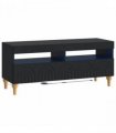 vidaXL LED TV Cabinet Black Engineered Wood — V0672275885