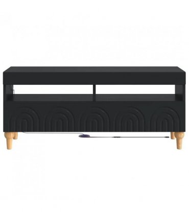 vidaXL LED TV Cabinet Black Engineered Wood — V0672275885