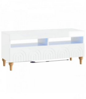 vidaXL LED TV Cabinet High Gloss White Engineered Wood — V0672275887