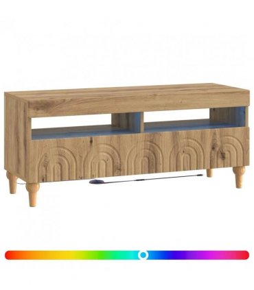 vidaXL LED TV Cabinet Artisan Oak Engineered Wood — V0672275888