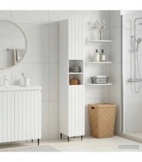 vidaXL Bathroom Cabinet with Open Shelf ZWOLLE White