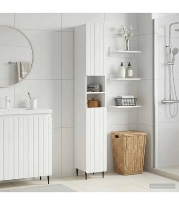vidaXL Bathroom Cabinet with Open Shelf ZWOLLE White
