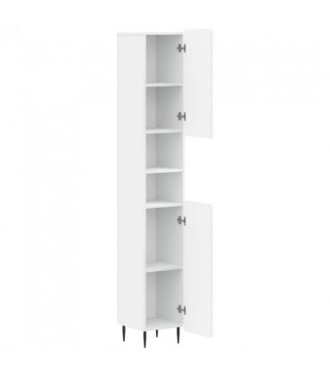 vidaXL Bathroom Cabinet with Open Shelf ZWOLLE White