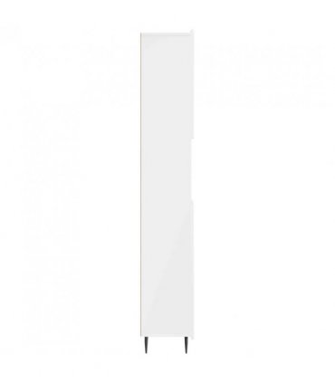 vidaXL Bathroom Cabinet with Open Shelf ZWOLLE High Gloss White