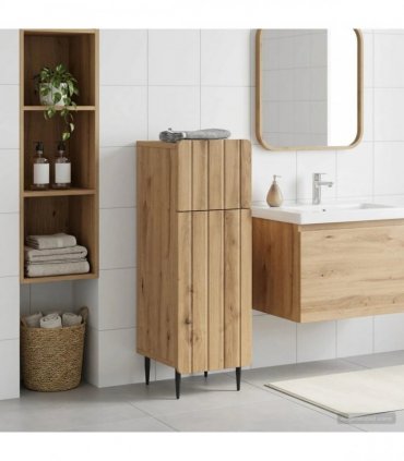 vidaXL Bathroom Storage Cainet ZWOLLE Artisan Oak 30 x 31 x 79.5 cm