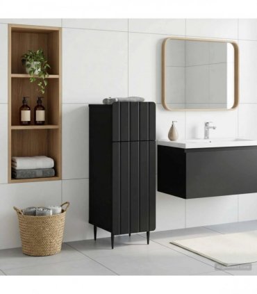 vidaXL Bathroom Storage Cainet ZWOLLE Black 30 x 31 x 79.5 cm