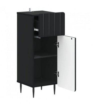 vidaXL Bathroom Storage Cainet ZWOLLE Black 30 x 31 x 79.5 cm