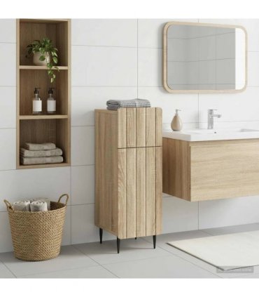 vidaXL Bathroom Storage Cainet ZWOLLE Sonoma Oak 30 x 31 x 79.5 cm
