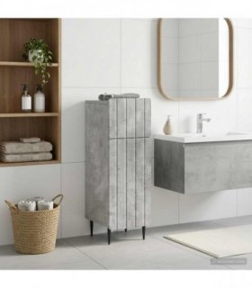 vidaXL Bathroom Storage Cainet ZWOLLE Concrete Grey 30 x 31 x 79.5 cm