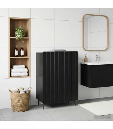 vidaXL Bathroom Storage Cainet ZWOLLE Black 59.5 x 31 x 79.5 cm