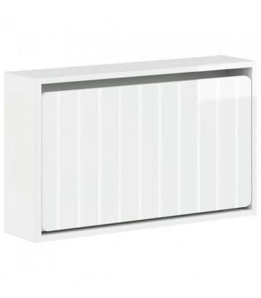 vidaXL Wall-Mounted Shoe Cabinet ZWOLLE 71 x 17 x 43 cm — Colour: High gloss white