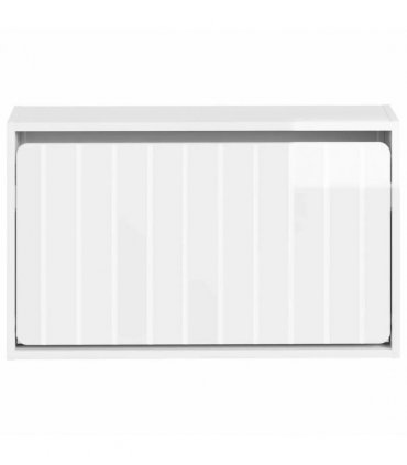 vidaXL Wall-Mounted Shoe Cabinet ZWOLLE 71 x 17 x 43 cm — Colour: High gloss white
