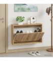 vidaXL Wall-Mounted Shoe Cabinet ZWOLLE 71 x 17 x 43 cm Artisan Oak