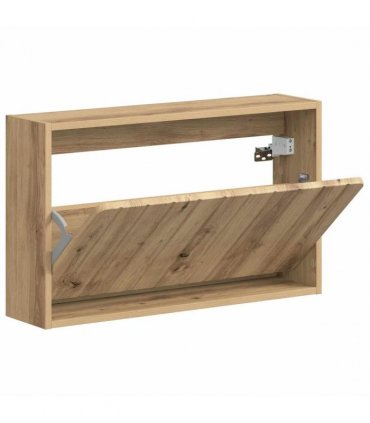 vidaXL Wall-Mounted Shoe Cabinet ZWOLLE 71 x 17 x 43 cm Artisan Oak