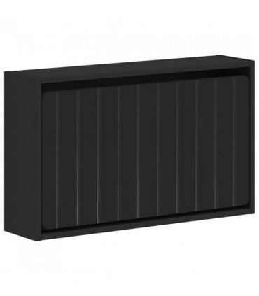 vidaXL Wall-Mounted Shoe Cabinet ZWOLLE 71 x 17 x 43 cm Black