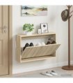 vidaXL Wall-Mounted Shoe Cabinet ZWOLLE 71 x 17 x 43 cm Sonoma Oak