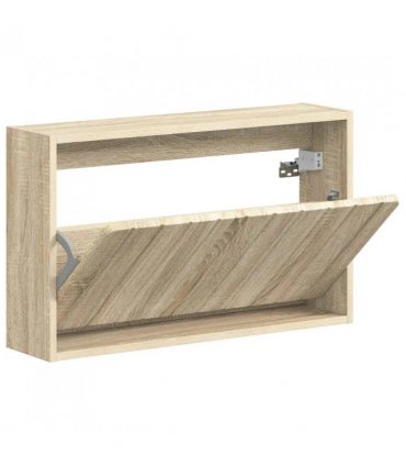 vidaXL Wall-Mounted Shoe Cabinet ZWOLLE 71 x 17 x 43 cm Sonoma Oak