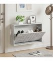 vidaXL Wall-Mounted Shoe Cabinet ZWOLLE 71 x 17 x 43 cm Concrete Grey