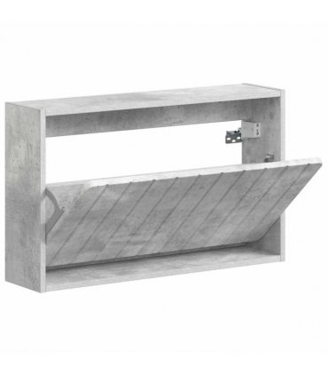 vidaXL Wall-Mounted Shoe Cabinet ZWOLLE 71 x 17 x 43 cm Concrete Grey