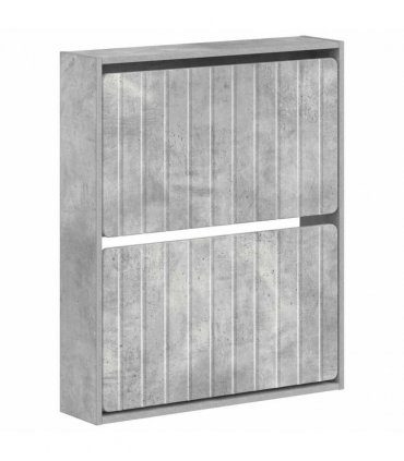 vidaXL Wall-Mounted Shoe Cabinet ZWOLLE 71 x 17 x 86 cm Concrete Grey