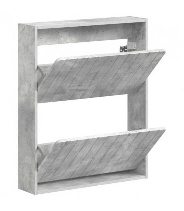 vidaXL Wall-Mounted Shoe Cabinet ZWOLLE 71 x 17 x 86 cm Concrete Grey