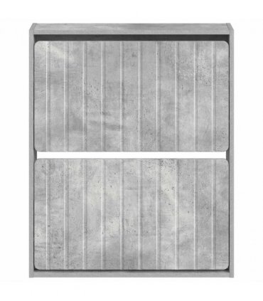 vidaXL Wall-Mounted Shoe Cabinet ZWOLLE 71 x 17 x 86 cm Concrete Grey