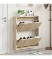 vidaXL Wall-Mounted Shoe Cabinet ZWOLLE 71 x 17 x 86 cm Sonoma Oak