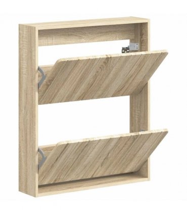 vidaXL Wall-Mounted Shoe Cabinet ZWOLLE 71 x 17 x 86 cm Sonoma Oak