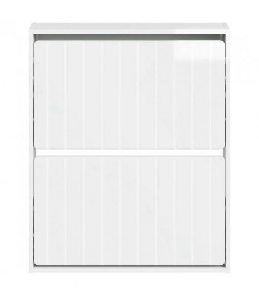 vidaXL Wall-Mounted Shoe Cabinet ZWOLLE 71 x 17 x 86 cm — Colour: High gloss white