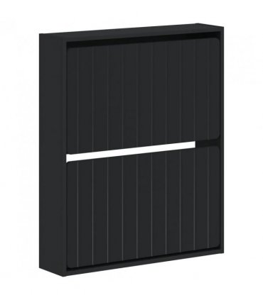 vidaXL Wall-Mounted Shoe Cabinet ZWOLLE 71 x 17 x 86 cm Black