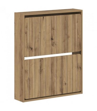 vidaXL Wall-Mounted Shoe Cabinet ZWOLLE 71 x 17 x 86 cm Artisan Oak