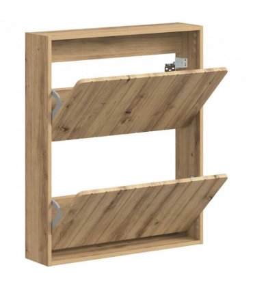 vidaXL Wall-Mounted Shoe Cabinet ZWOLLE 71 x 17 x 86 cm Artisan Oak