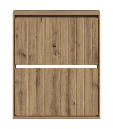 vidaXL Wall-Mounted Shoe Cabinet ZWOLLE 71 x 17 x 86 cm Artisan Oak