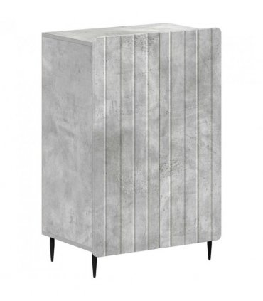 vidaXL Shoe Cabinet ZWOLLE 59.5 x 39.5 x 91.5 cm Engineered Wood — Colour: Concrete grey