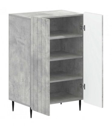 vidaXL Shoe Cabinet ZWOLLE 59.5 x 39.5 x 91.5 cm Engineered Wood — Colour: Concrete grey