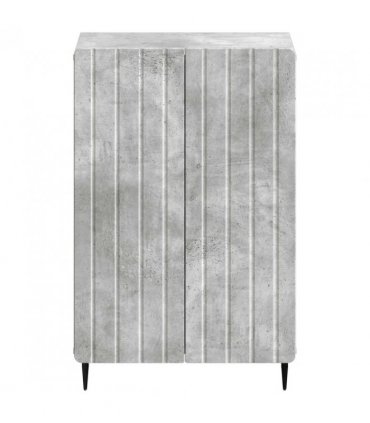 vidaXL Shoe Cabinet ZWOLLE 59.5 x 39.5 x 91.5 cm Engineered Wood — Colour: Concrete grey