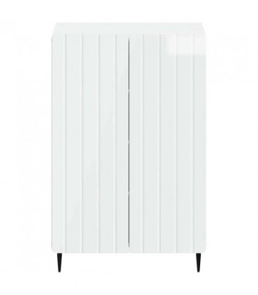 vidaXL Shoe Cabinet ZWOLLE 59.5 x 39.5 x 91.5 cm Engineered Wood — Colour: High gloss white