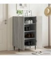 vidaXL Shoe Cabinet ZWOLLE 59.5 x 39.5 x 91.5 cm Engineered Wood — Colour: Grey sonoma