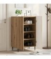 vidaXL Shoe Cabinet ZWOLLE 59.5 x 39.5 x 91.5 cm Engineered Wood — Colour: Artisan oak
