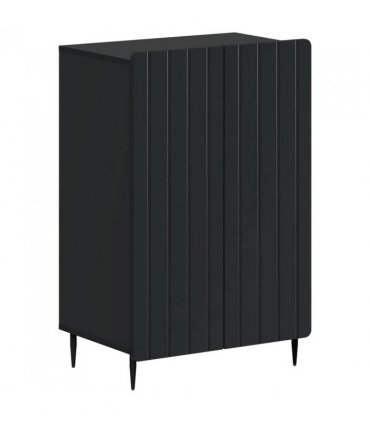 vidaXL Shoe Cabinet ZWOLLE 59.5 x 39.5 x 91.5 cm Engineered Wood Black