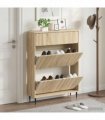 vidaXL Shoe Cabinet ZWOLLE 78 x 24 x 103 cm Engineered Wood Sonoma Oak