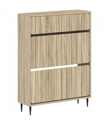 vidaXL Shoe Cabinet ZWOLLE 78 x 24 x 103 cm Engineered Wood Sonoma Oak