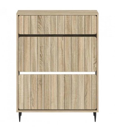 vidaXL Shoe Cabinet ZWOLLE 78 x 24 x 103 cm Engineered Wood Sonoma Oak