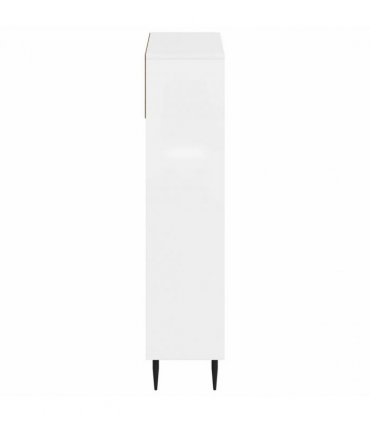 vidaXL Shoe Cabinet ZWOLLE 78 x 24 x 103 cm Engineered Wood — Colour: High gloss white