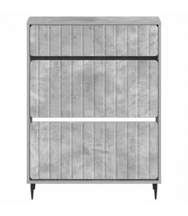 vidaXL Shoe Cabinet ZWOLLE 78 x 24 x 103 cm Engineered Wood — Colour: Concrete grey