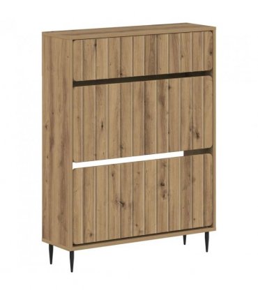 vidaXL Shoe Cabinet ZWOLLE 78 x 24 x 103 cm Engineered Wood — Colour: Artisan oak