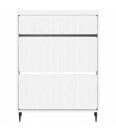 vidaXL Shoe Cabinet ZWOLLE 78 x 24 x 103 cm Engineered Wood White