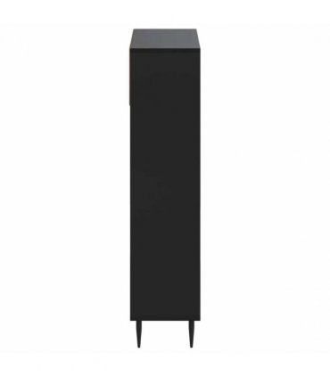 vidaXL Shoe Cabinet ZWOLLE 78 x 24 x 103 cm Engineered Wood Black